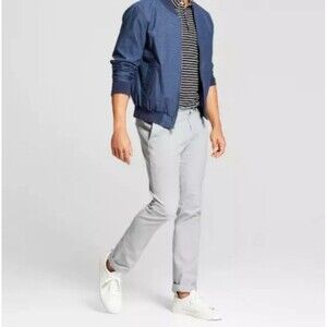 Goodfellow  Light Grey Slim Fit Hennepin Chino Pants Size 42x32 NWT